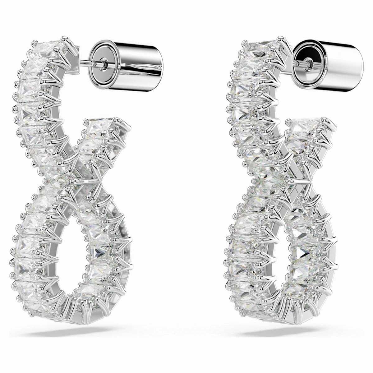Hyperbola Silver Infinity Hoop Earrings