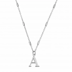 Iconic Initial A Silver Necklace SNCC4040A