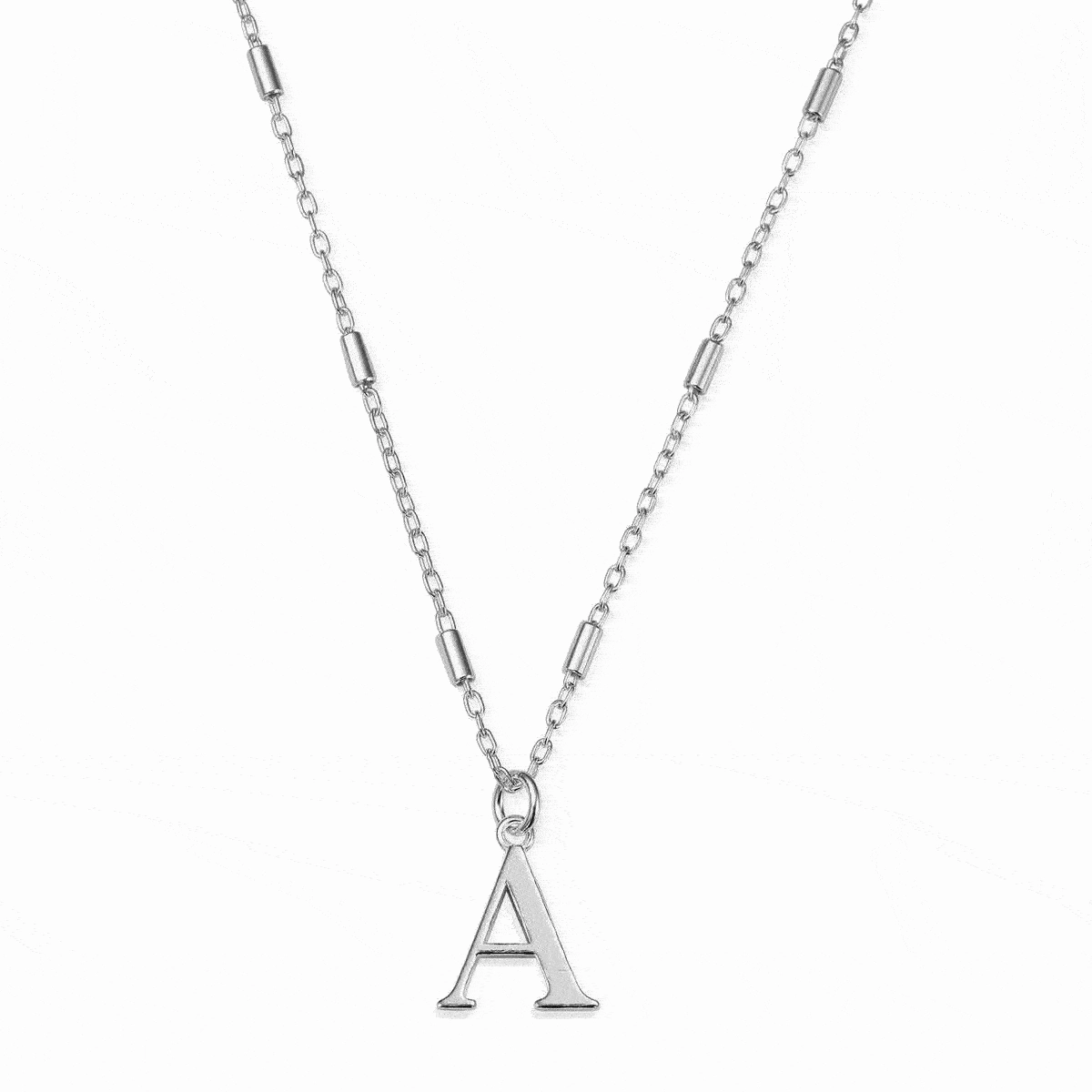 Iconic Initial A Silver Necklace SNCC4040A
