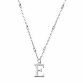 Iconic Initial E Silver Necklace SNCC4040E