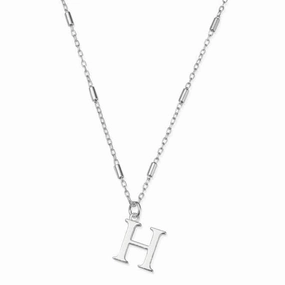 Iconic Initial H Silver Necklace SNCC4040H