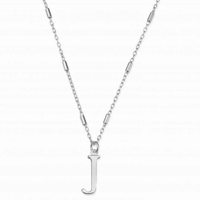 Iconic Initial J Silver Necklace SNCC4040J