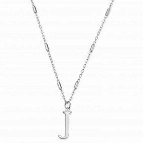 Iconic Initial J Silver Necklace SNCC4040J