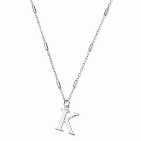 Iconic Initial K Silver Necklace SNCC4040K