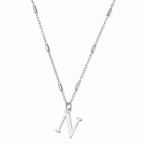 Iconic Initial N Silver Necklace SNCC4040N