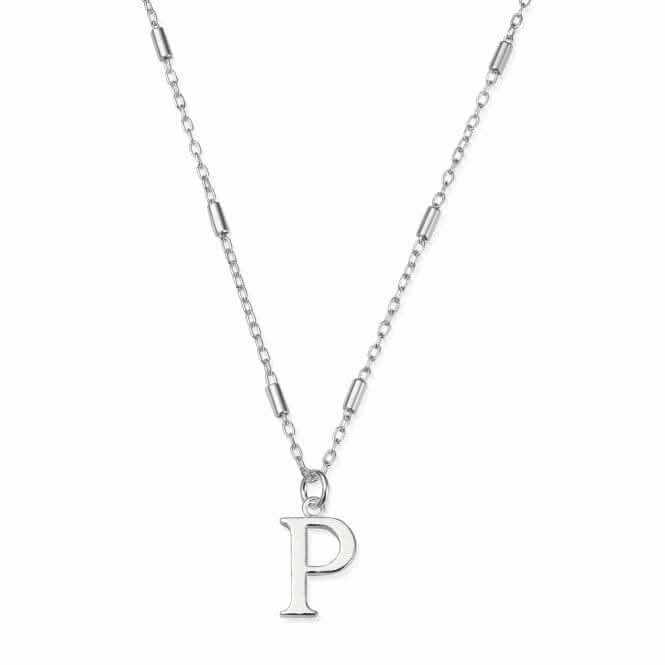 Iconic Initial P Silver Necklace SNCC4040P