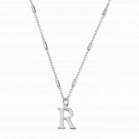 Iconic Initial R Silver Necklace SNCC4040R