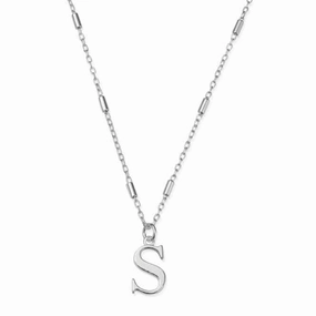 Iconic Initial S Silver Necklace SNCC4040S