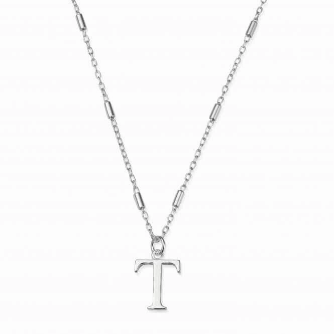 Iconic Initial T Silver Necklace SNCC4040T