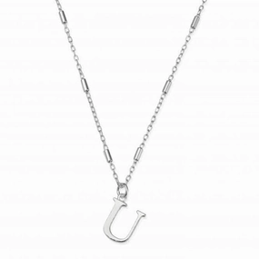 Iconic Initial U Silver Necklace SNCC4040U