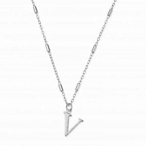 Iconic Initial V Silver Necklace SNCC4040V