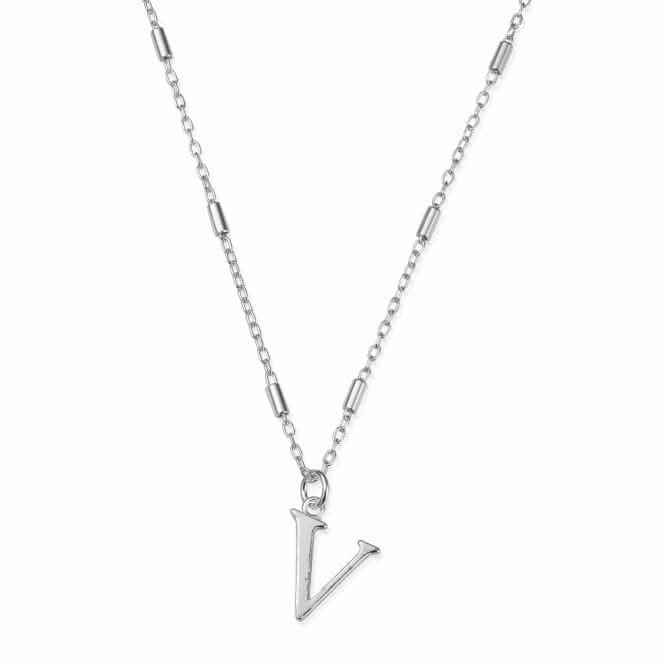 Iconic Initial V Silver Necklace SNCC4040V