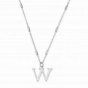 Iconic Initial W Silver Necklace SNCC4040W