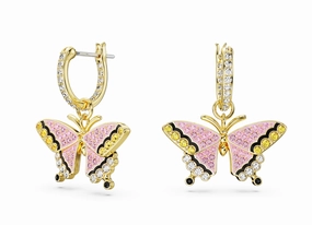 Idyllia Drop Gold Butterfly Earrings