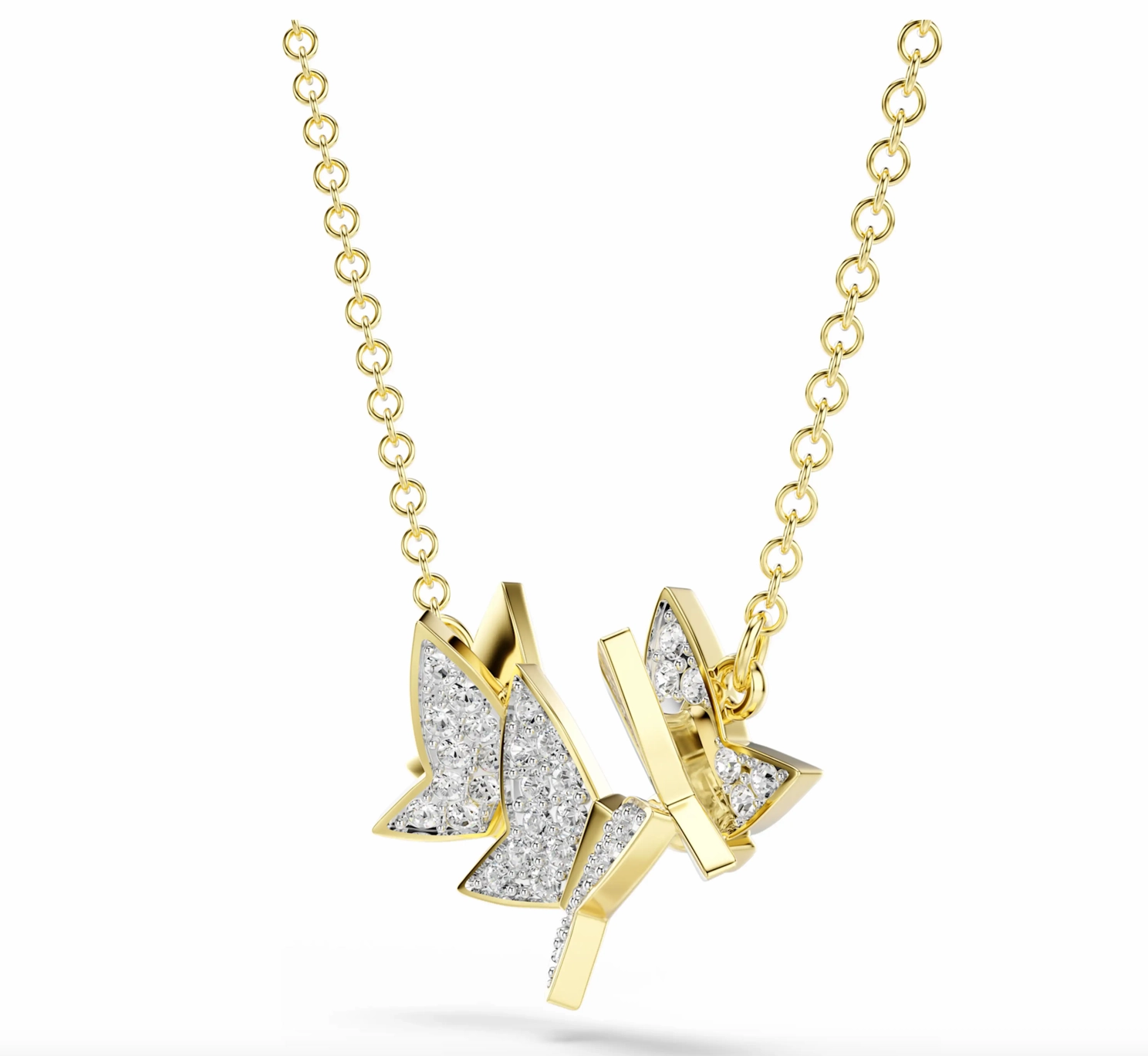 Idyllia Lilia: White Butterfly Gold Necklace