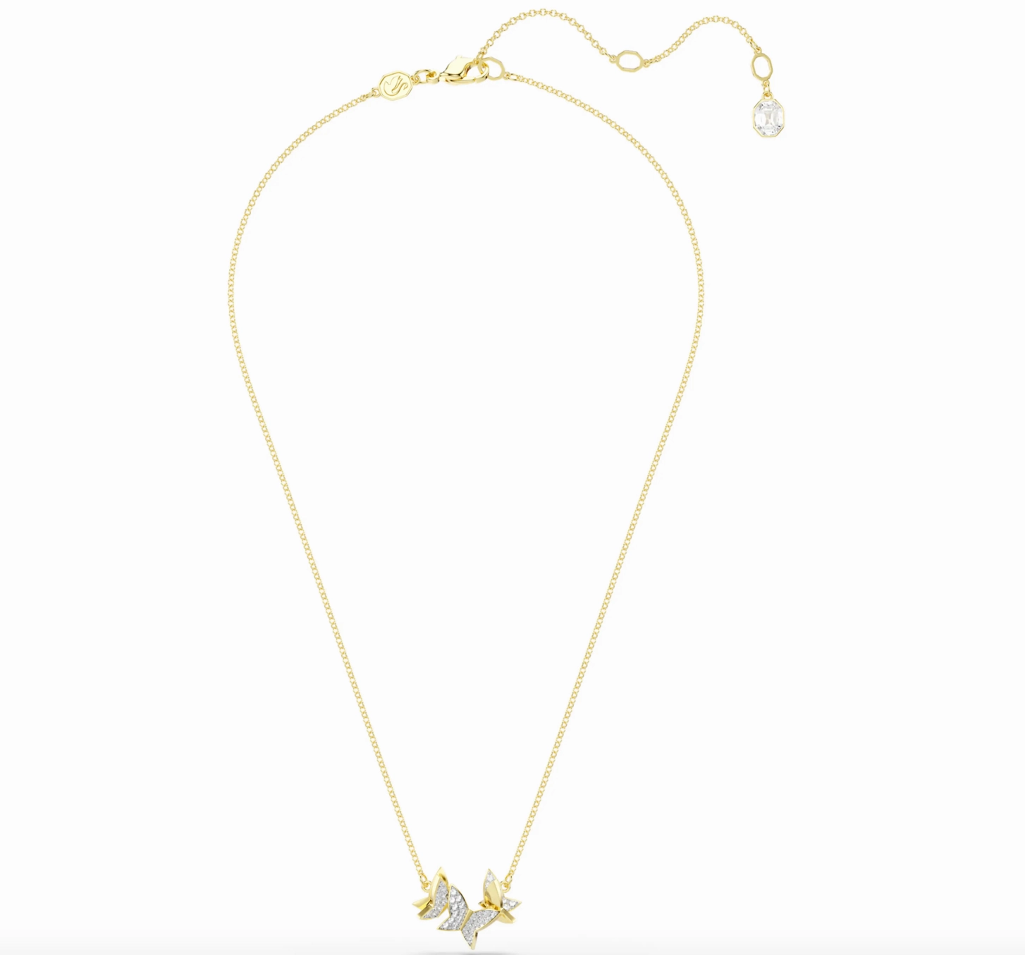 Idyllia Lilia: White Butterfly Gold Necklace