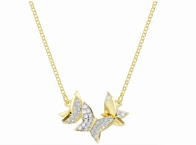 Idyllia Lilia: White Butterfly Gold Necklace