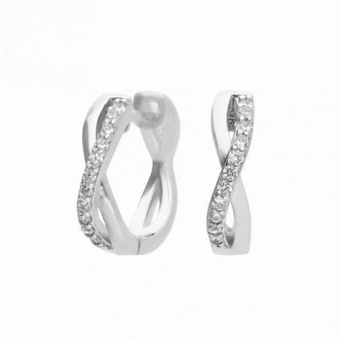 Infinity Pave Hoops Earrings E6065
