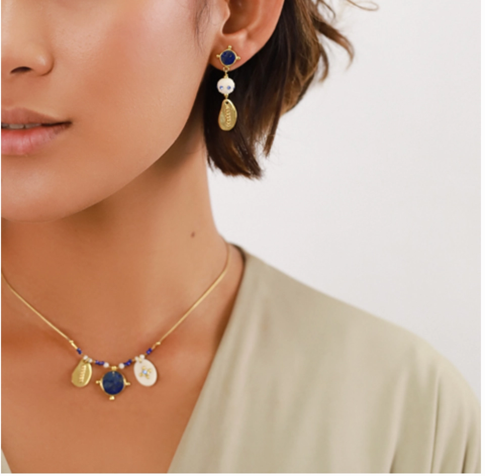 JOANNE 2-chain dangle post earrings