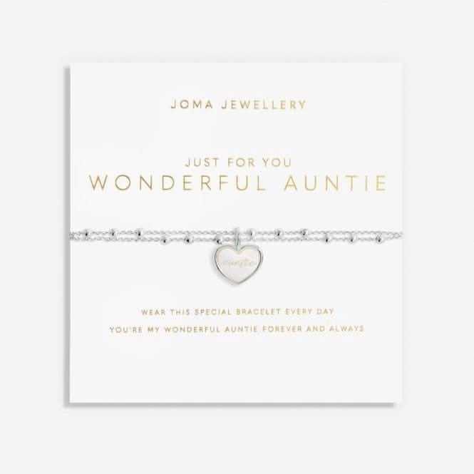 Just For You Wonderful Auntie Silver 18cm   3cm Bracelet 6355