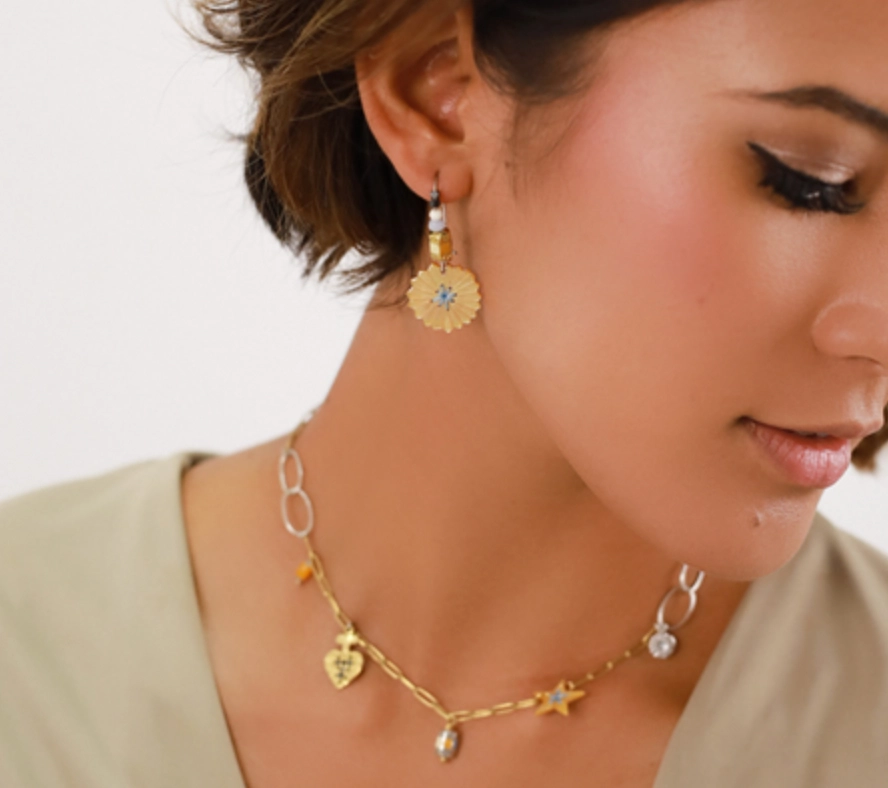 JUSTINE Beaded Hooks Earrings