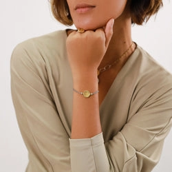JUSTINE Wax Cord Disc Bracelet