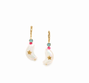 KARMA half moon FWP on hook earrings