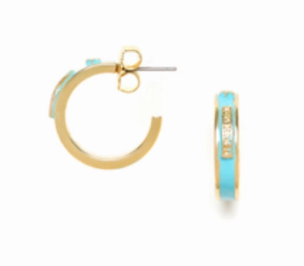 KARMA Small Turquoise Creole Hoop Earring