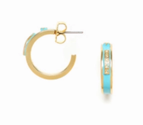 KARMA Small Turquoise Creole Hoop Earring