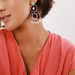 KARMA XL Post with Hanging Pearls Earring