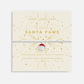 Kids Christmas A Little Santa Paws Silver Plated Bracelet C758
