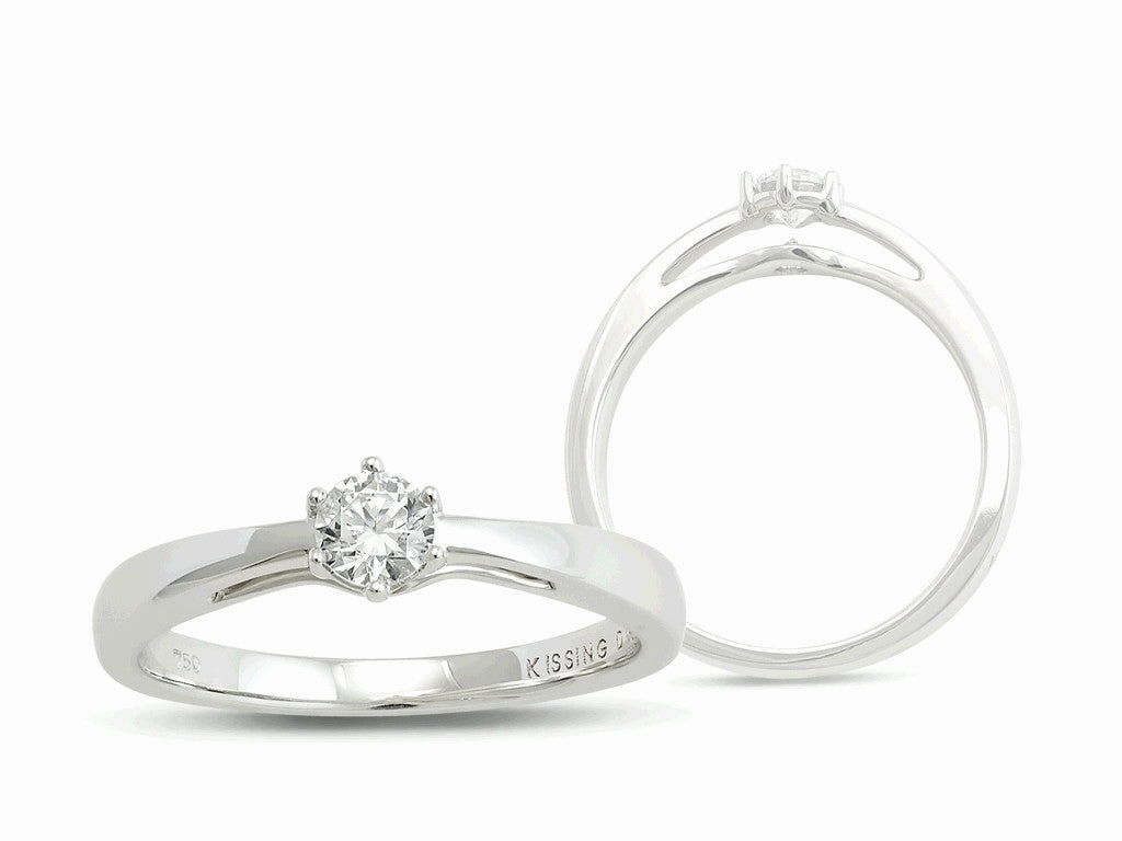 Kissing Diamonds Ring Solitaire Diamond