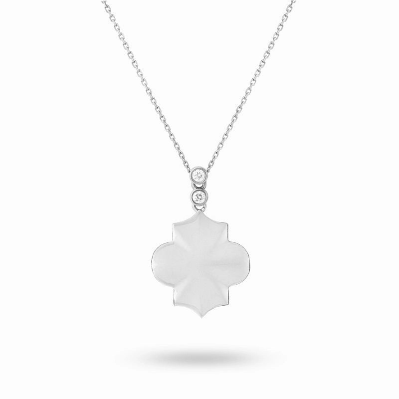 Ksenia Mirella Regal 18ct White Gold 0.14ct Diamond Necklace