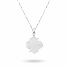 Ksenia Mirella Regal 18ct White Gold 0.14ct Diamond Necklace