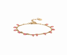 LENA multi-dangle agate bead bracelet