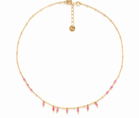 LENA multi-dangle agate necklcae