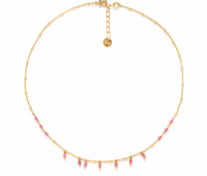LENA multi-dangle agate necklcae