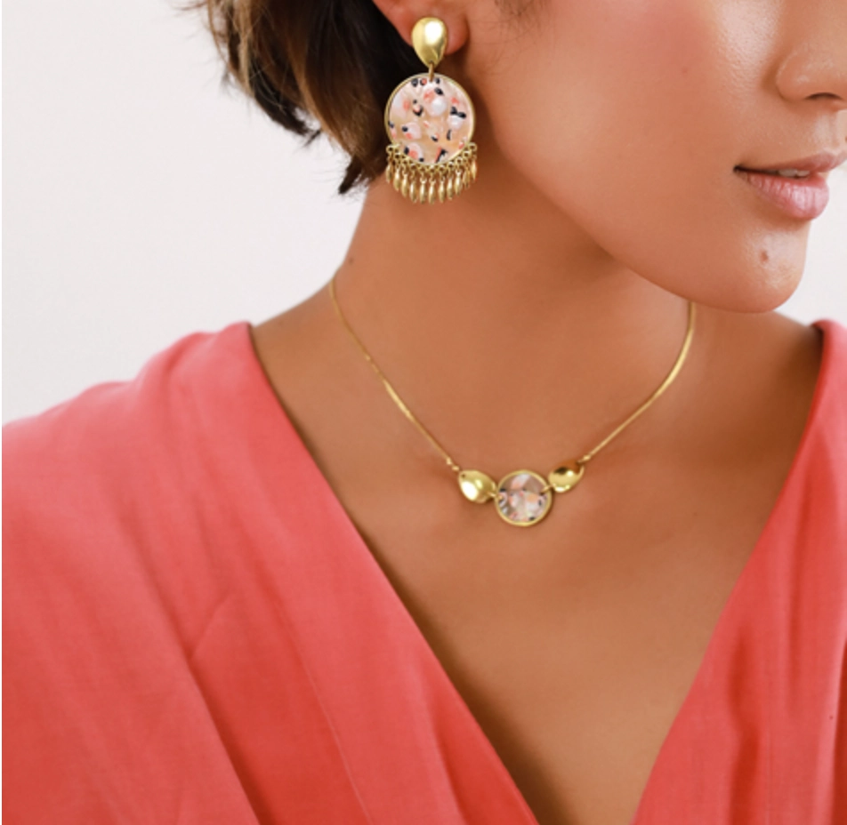 LEONA inverted drop earrings