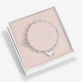Life's A Charm Happy Birthday Mum Silver Charm 17.5cm Bracelet 6165