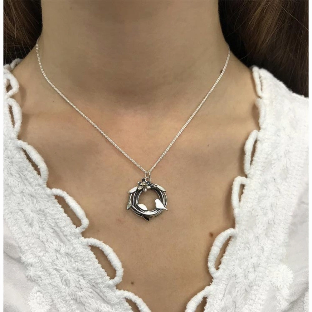 Linda Macdonald Entwined Sterling Silver 9ct Gold Necklace Necklace