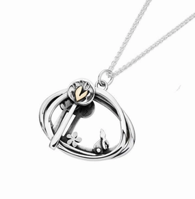 Linda Macdonald Into the Woods Sterling Silver 9ct Gold Necklace