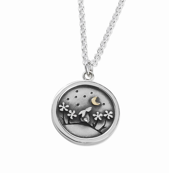 Linda Macdonald Lucky Penny Sterling Silver 9ct Gold Necklace D