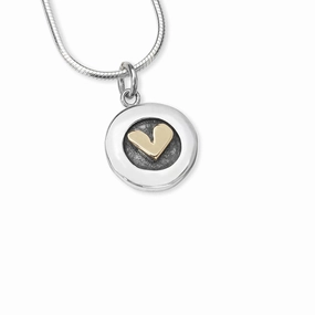 Linda Macdonald Petite Sterling Silver 9ct Yellow Gold Necklace