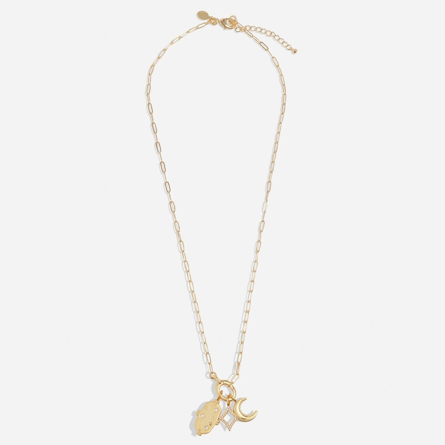 Little Links Oval Clasp Celestial Charms Gold Plated Necklace 7545