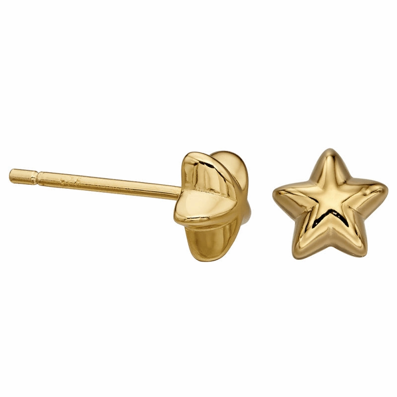 Little Star Sterling Silver Gold Plated Sophie Star Childs Stud Earrings