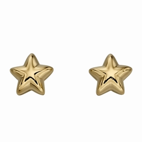 Little Star Sterling Silver Gold Plated Sophie Star Childs Stud Earrings