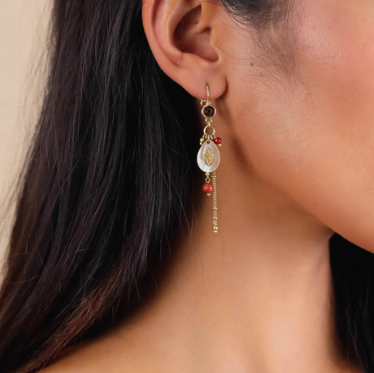LOUISON multidangles french hooks earrings