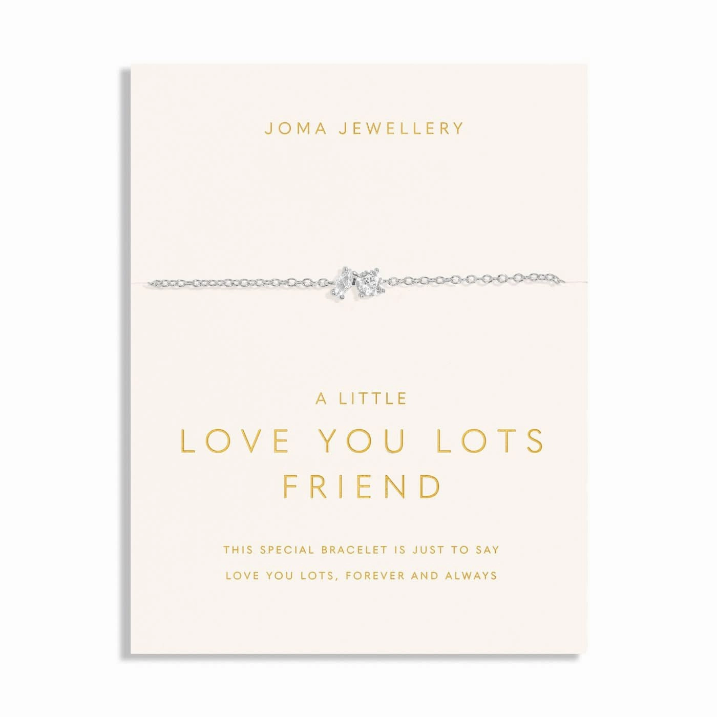 Love You Lots Love You Friend Silver Plated Bracelet 7702