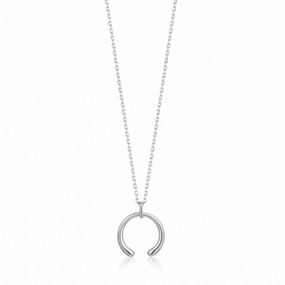 Luxe Minimalism Rhodium Luxe Curve Necklace N024-03H