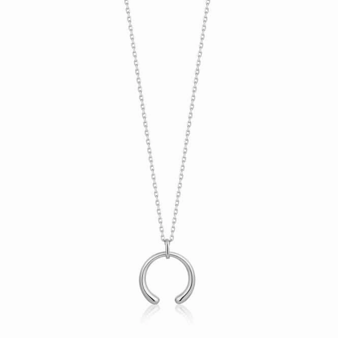 Luxe Minimalism Rhodium Luxe Curve Necklace N024-03H